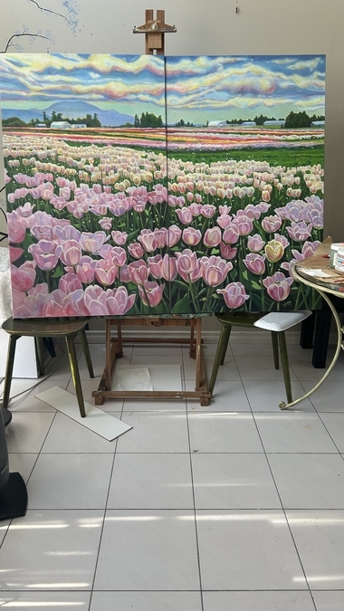 New large work in progress of Chilliwack tulip festival!