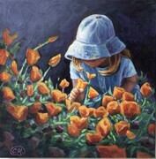 “Sophie in the California Poppies”